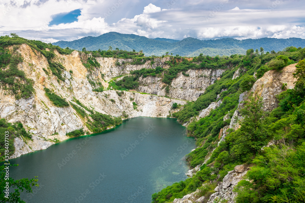 Beautiful landscape with blue sky of Grand Canyon in Thailand.