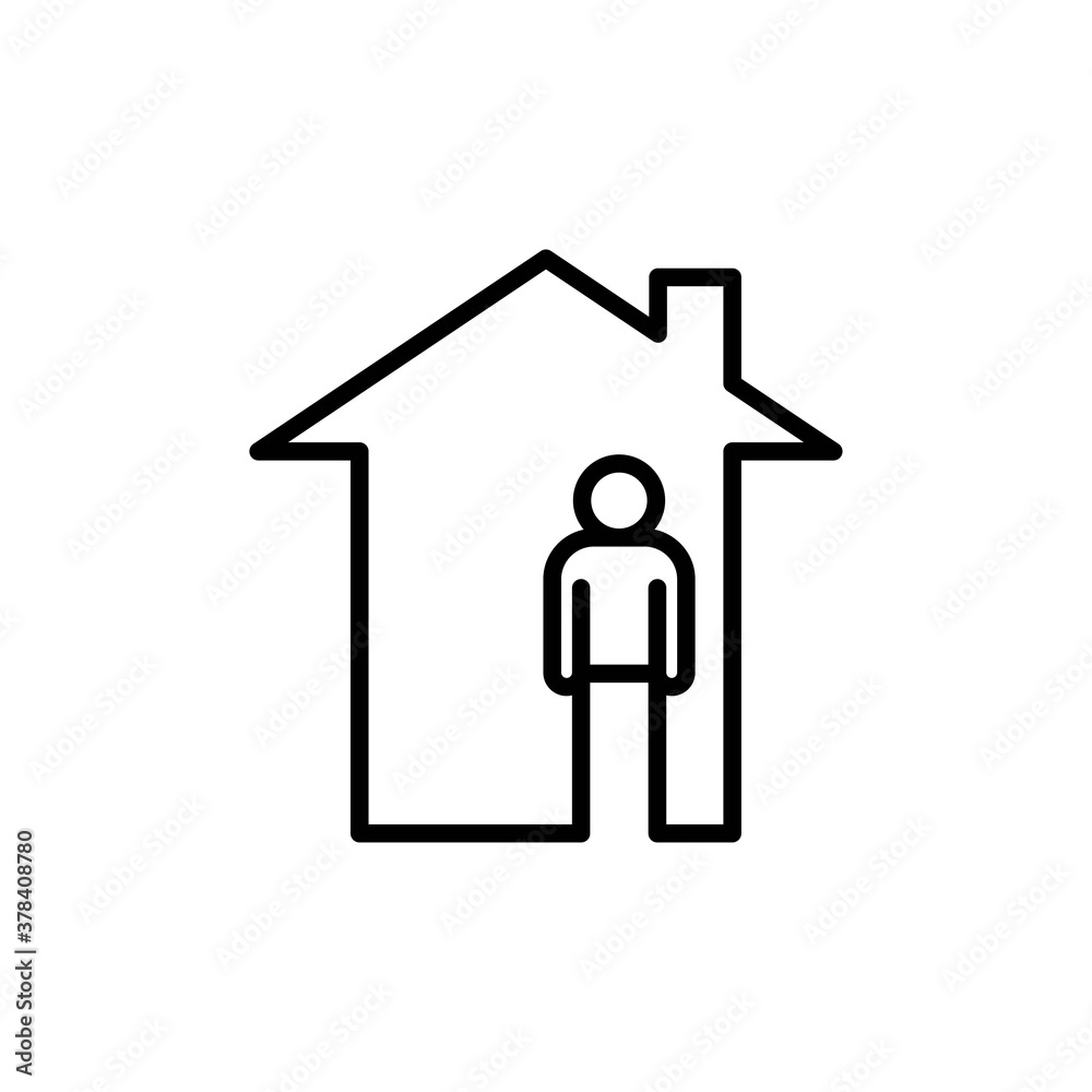 quarantine outline Icon. corona virus vector illustration on white background quarantine outline Icon. corona virus vector illustration on white background