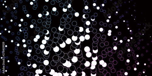 Dark Pink, Blue vector layout with circle shapes. Illustration with set of shining colorful abstract spheres. Design for your commercials.