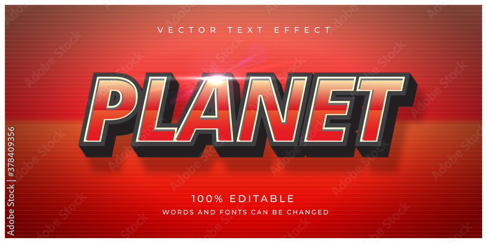 Red Planet Text Effect
