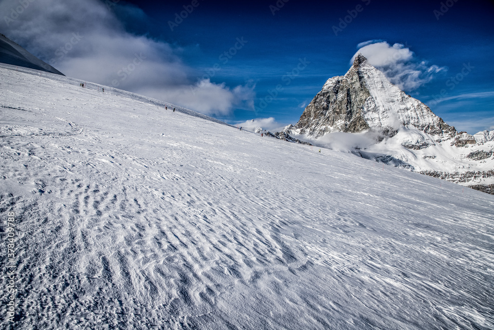 amazing winter landscape in the Swiss Alps Matterhorn amazing winter landscape in the Swiss Alps Matterhorn