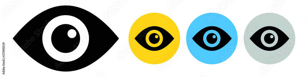 Simple eye icon vector. Eyesight pictogram in flat style. Simple eye icon vector. Eyesight pictogram in flat style.