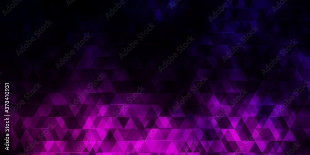 Dark Pink vector template with lines, triangles.