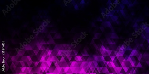 Dark Pink vector template with lines, triangles.