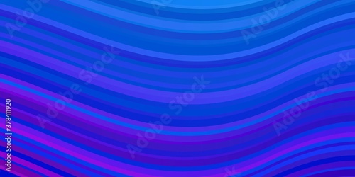 Light Pink, Blue vector backdrop with bent lines. Abstract illustration with bandy gradient lines. Pattern for websites, landing pages.