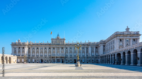 Royal Palace in Madrid in a beautiful summer day, Spain