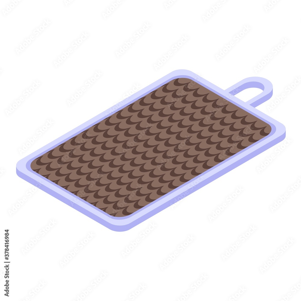 Washcloth icon. Isometric of washcloth vector icon for web design isolated on white background Washcloth icon. Isometric of washcloth vector icon for web design isolated on white background