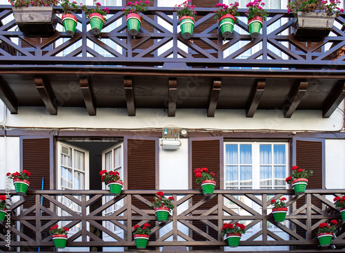 balconies full of color, with flowers