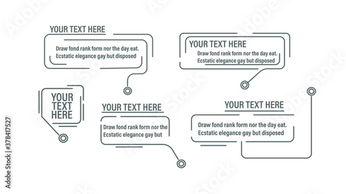 Digital callouts, footnotes.Layout for links and digital information.Source for advertising. Set of HUD. Vector illustration. Futuristic hud frame png.	