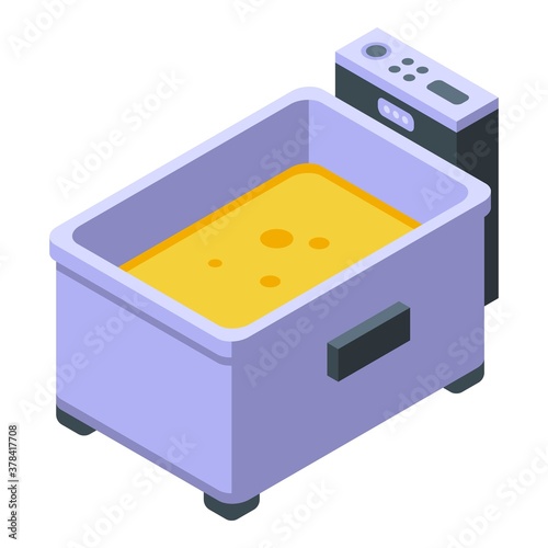 Cooking deep fryer icon. Isometric of cooking deep fryer vector icon for web design isolated on white background