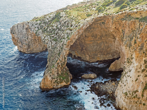 Cliffs on a Maltese coast