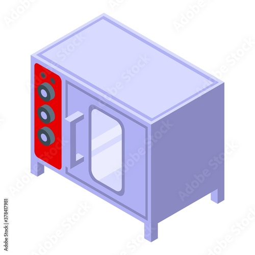 Convection oven cooking icon. Isometric of convection oven cooking vector icon for web design isolated on white background