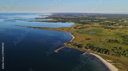 Wallpaper Mural Wonderful View Of Sandbybadet From Above Of Green Paradise In Sweden - Aerial Shot Torontodigital.ca