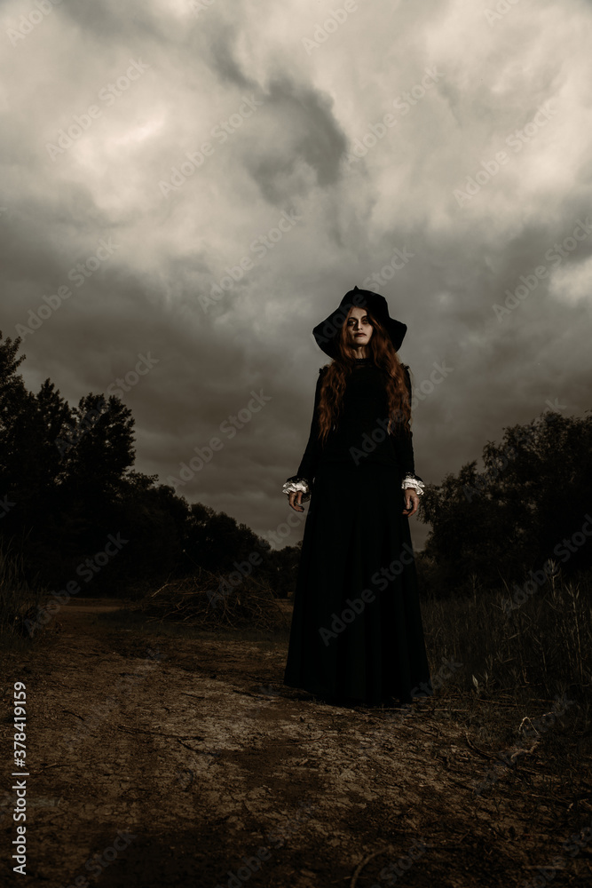 Naklejka premium lonely dark witch