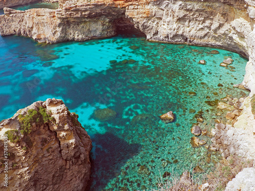 Cliffs on a Maltese coast
