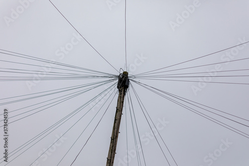 Star shaped Telephone Wires, England