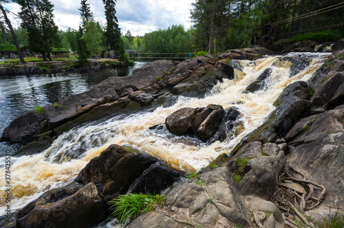Fototapeta Naklejka Na Ścianę i Meble -  Ahvenkoski waterfall in Karelia