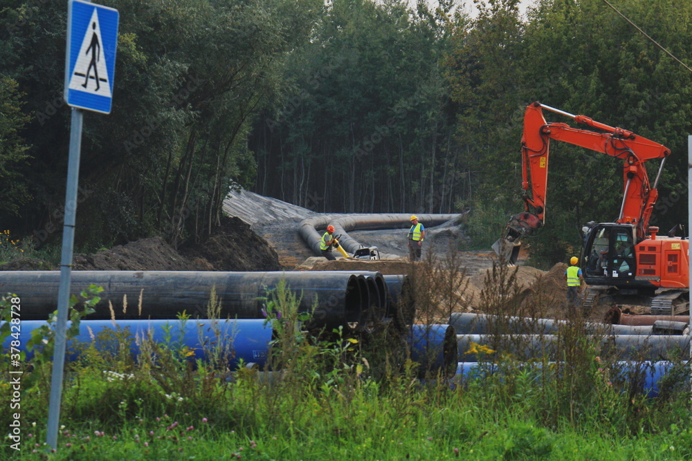 System failure transmission of sewage treatment plant northern lapwing in Warsaw.