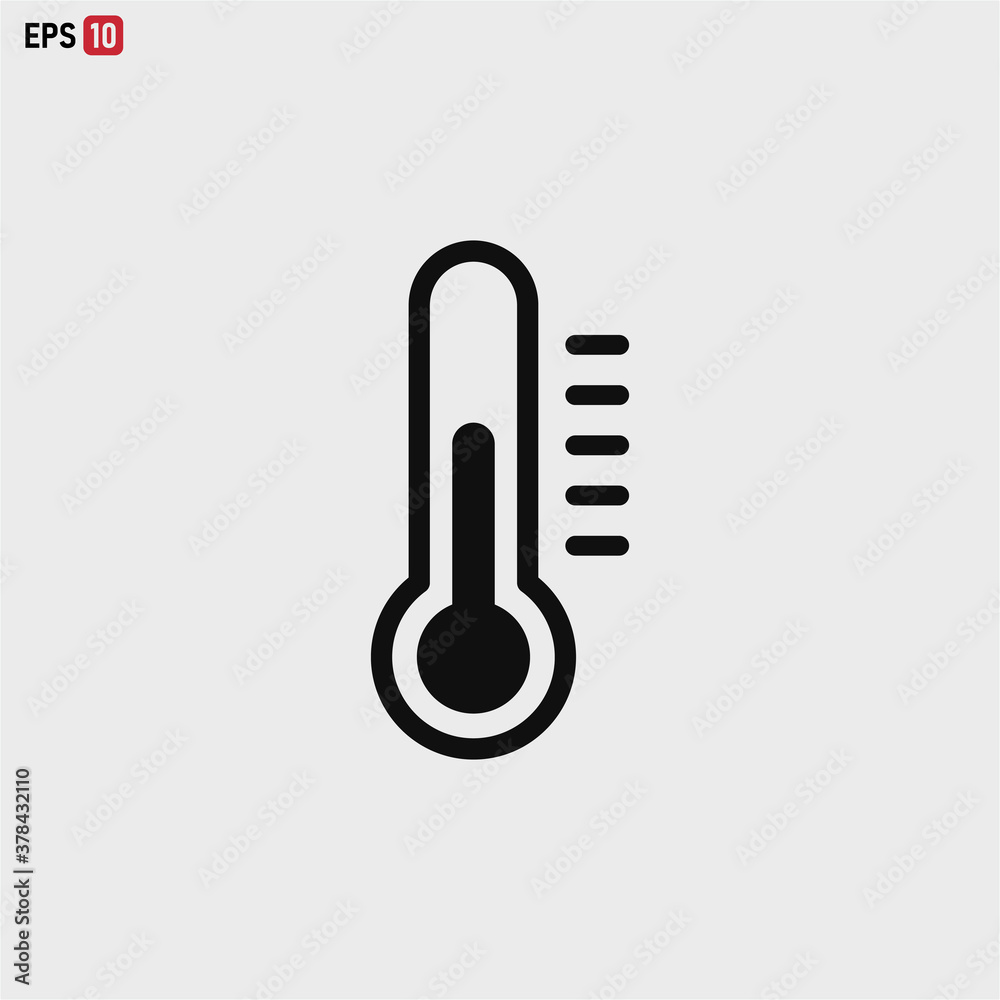 Thermometer icon vector . Temperature sign Thermometer icon vector . Temperature sign