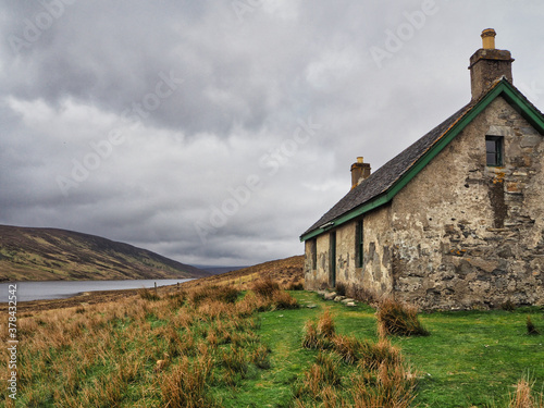 Knockdamph Bothy in the Highlands, Scotland photo