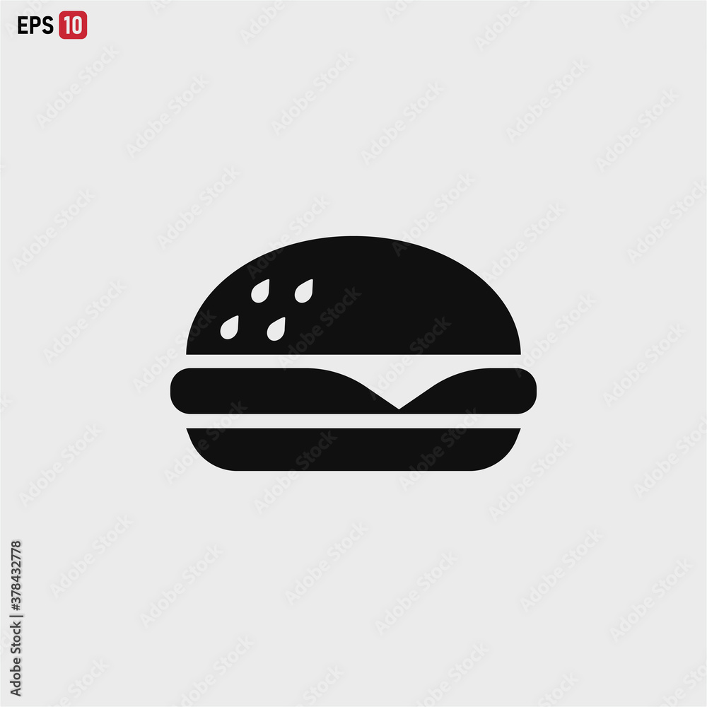 Fototapeta premium Burger icon vector . Fast Food sign