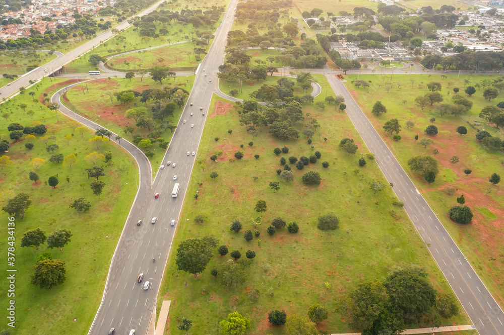 Aerial view of Brasilia's 