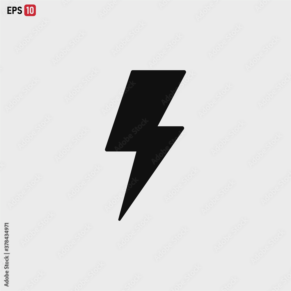 Lightning icon vector . Flash sign