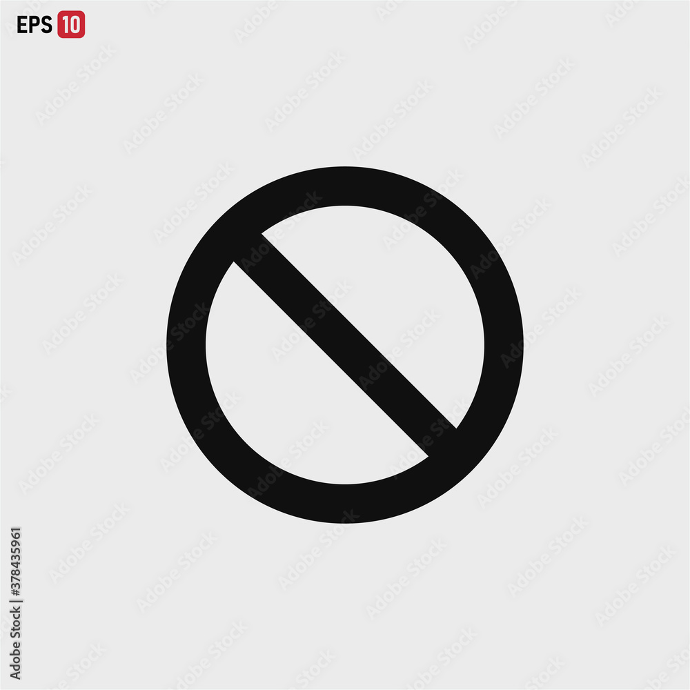 Forbidden icon vector . Stop sign Forbidden icon vector . Stop sign