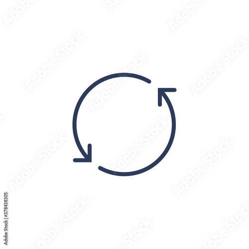 Linear icon of cyclic rotat...