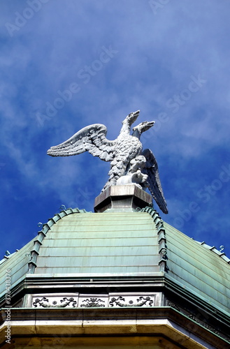 Double-headed eagle, a monument and symbol of the Croatian city of Rijeka