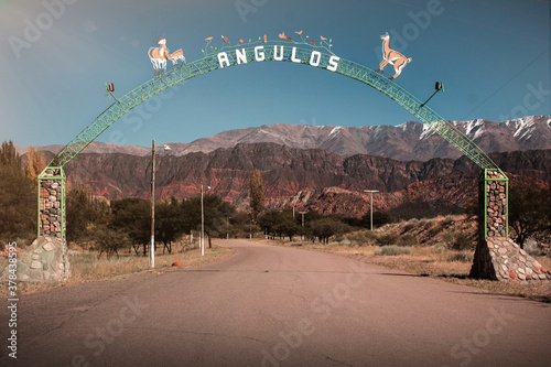 Welcome to angulos, Catamarca, remote landscape in Argentina photo