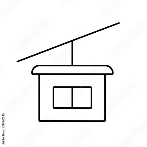Funicular vector sketch icon isolated on background. Hand drawn Funicular icon. Funicular sketch icon for infographic, website or app.