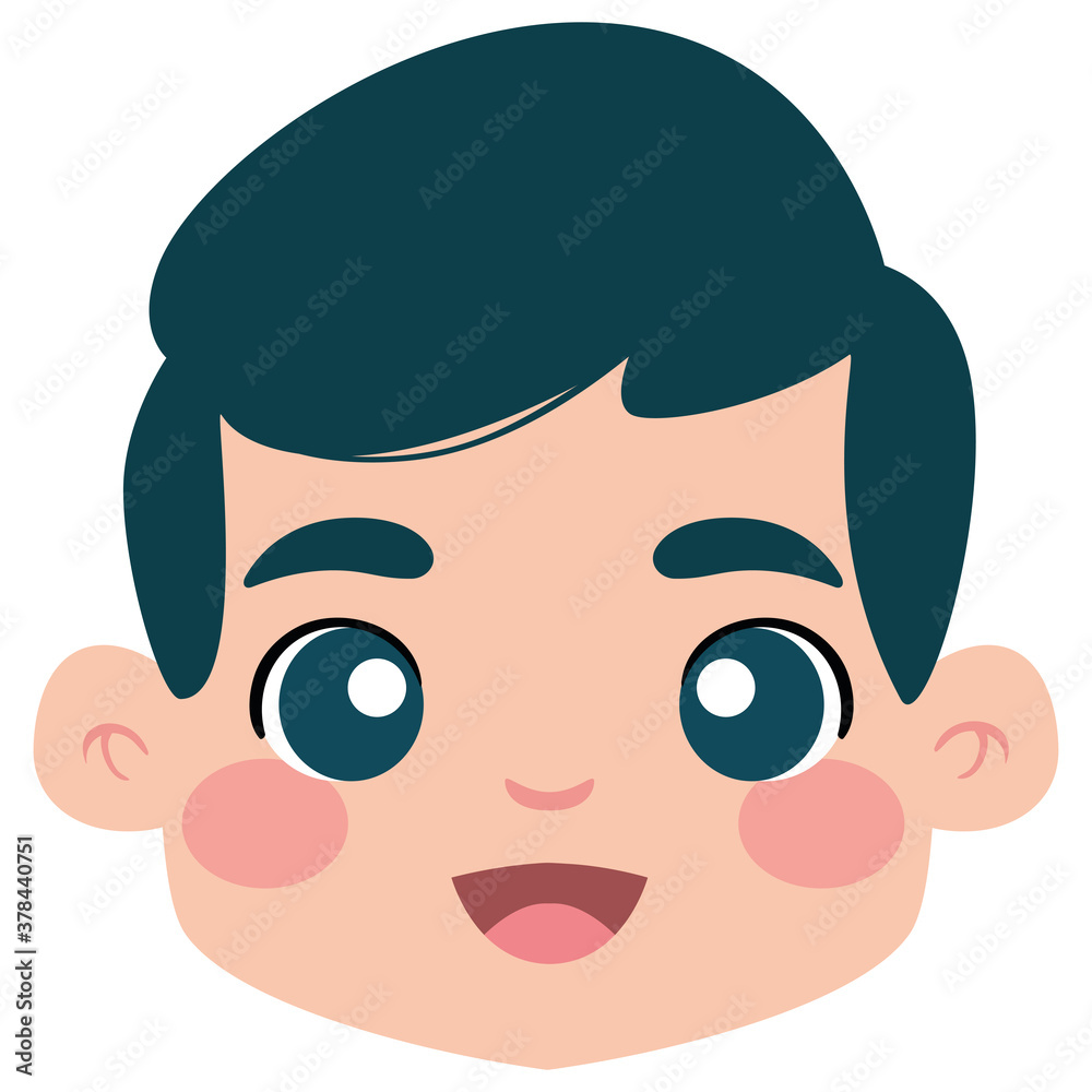 Isolated avatar of a boy cartoon - Vector