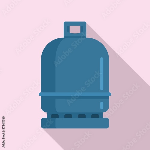 Gas cylinder compressed icon. Flat illustration of gas cylinder compressed vector icon for web design