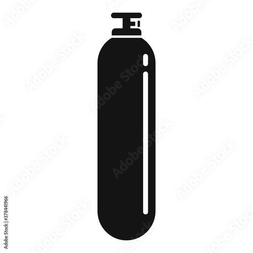 Gas cylinder oxigen icon. Simple illustration of gas cylinder oxigen vector icon for web design isolated on white background