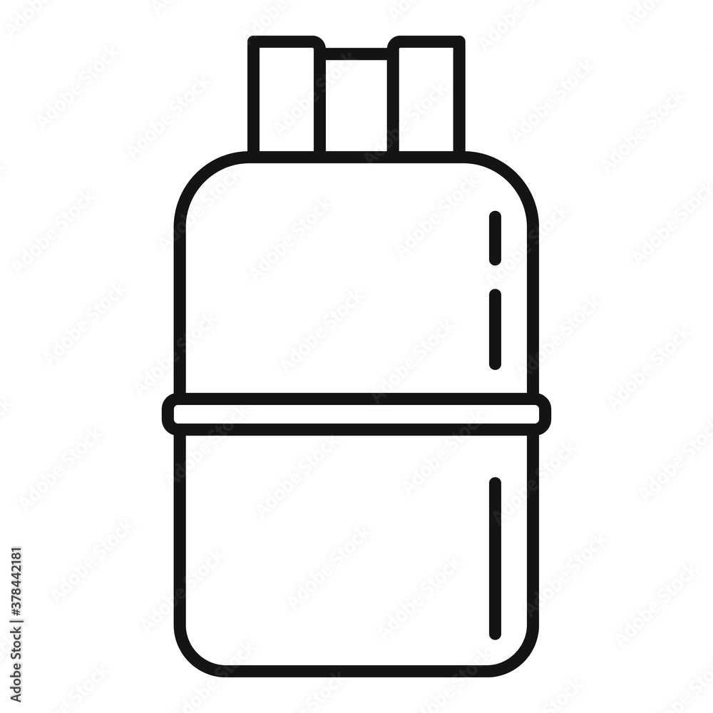 Fototapeta premium Gas cylinder cooking icon. Outline gas cylinder cooking vector icon for web design isolated on white background