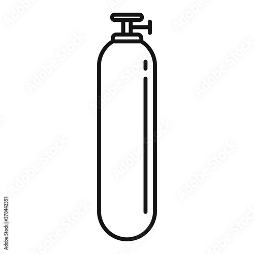 Gas cylinder oxigen icon. Outline gas cylinder oxigen vector icon for web design isolated on white background