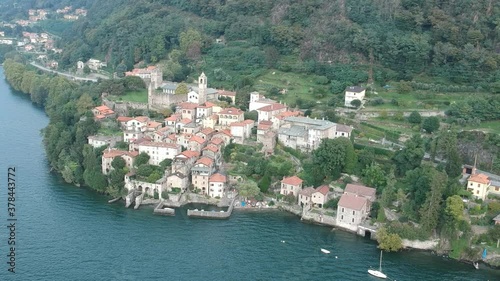 Aerial view of Corenno Plinio photo