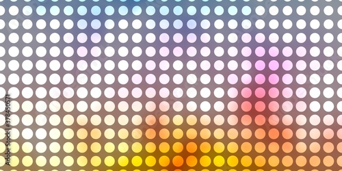 Light Blue, Yellow vector backdrop with circles. Abstract illustration with colorful spots in nature style. Design for your commercials.