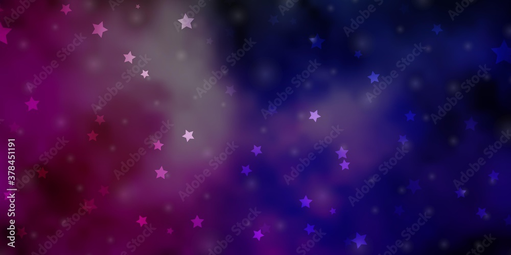 Dark Pink, Green vector layout with bright stars. Modern geometric abstract illustration with stars. Theme for cell phones.
