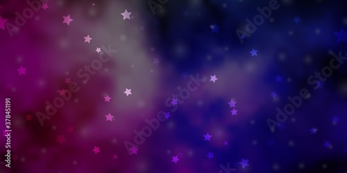 Dark Pink, Green vector layout with bright stars. Modern geometric abstract illustration with stars. Theme for cell phones.