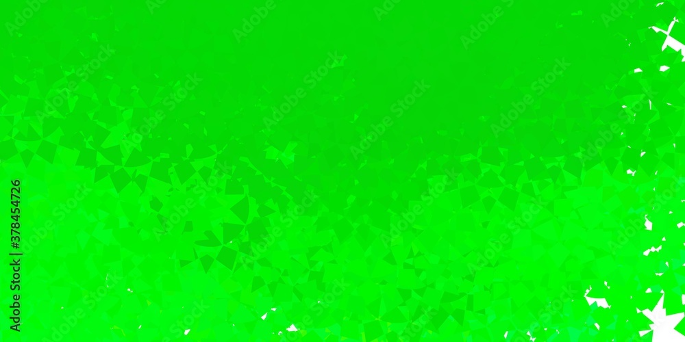 Fototapeta premium Dark green vector template with triangle shapes.