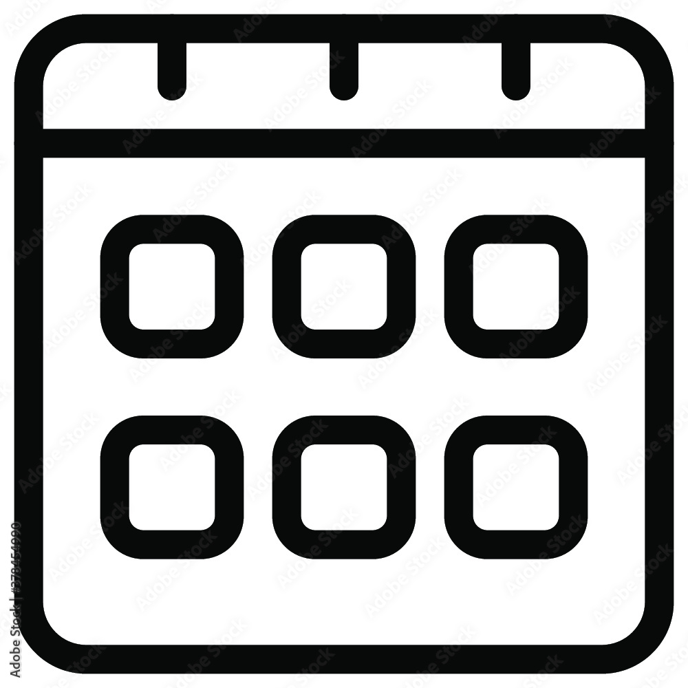 Calendar icon line style icon. vector illustration. vector icon Calendar icon line style icon. vector illustration. vector icon