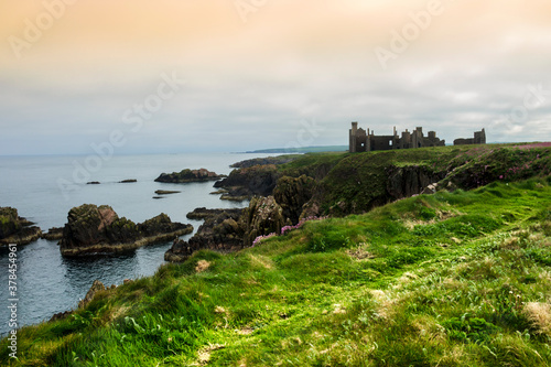 Slains Castle. Cruden Bay, Aberdeenshire, Scotland, UK