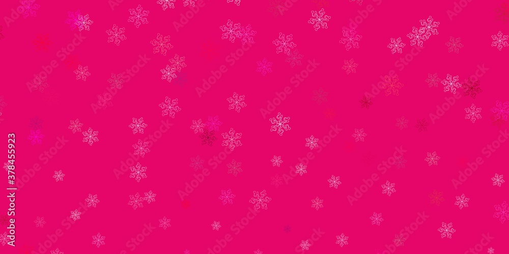 Light pink vector doodle template with flowers. Light pink vector doodle template with flowers.