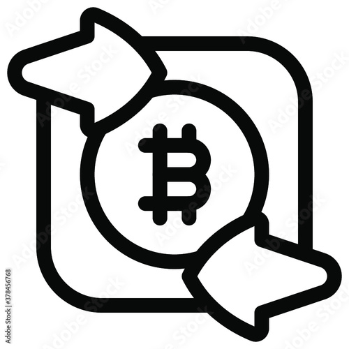 Currency icon, dollar, euro, bitcoin, yen, money,  line style icon. vector illustration. vector icon