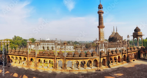 lucknow city scape horizon viewed from top of bara imambara