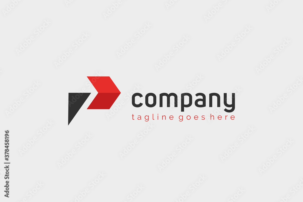 Abstract Initial Letter P Logo. Black and Red Geometric Arrow Shape Origami Style. Usable for Business and Construction Logos. Flat Vector Logo Design Template Element. Abstract Initial Letter P Logo. Black and Red Geometric Arrow Shape Origami Style. Usable for Business and Construction Logos. Flat Vector Logo Design Template Element.