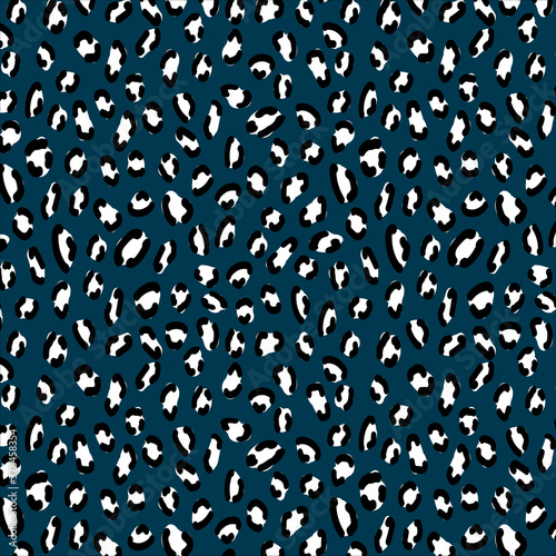 Stylish jaguar skin seamless pattern, animal print vector art.
