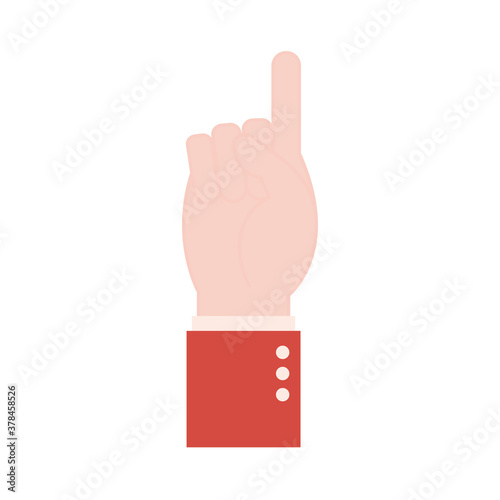 d hand sign language flat style icon vector design